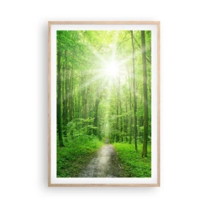 Poszter világos tölgy keretben - A zöld katedrális - 61x91 cm