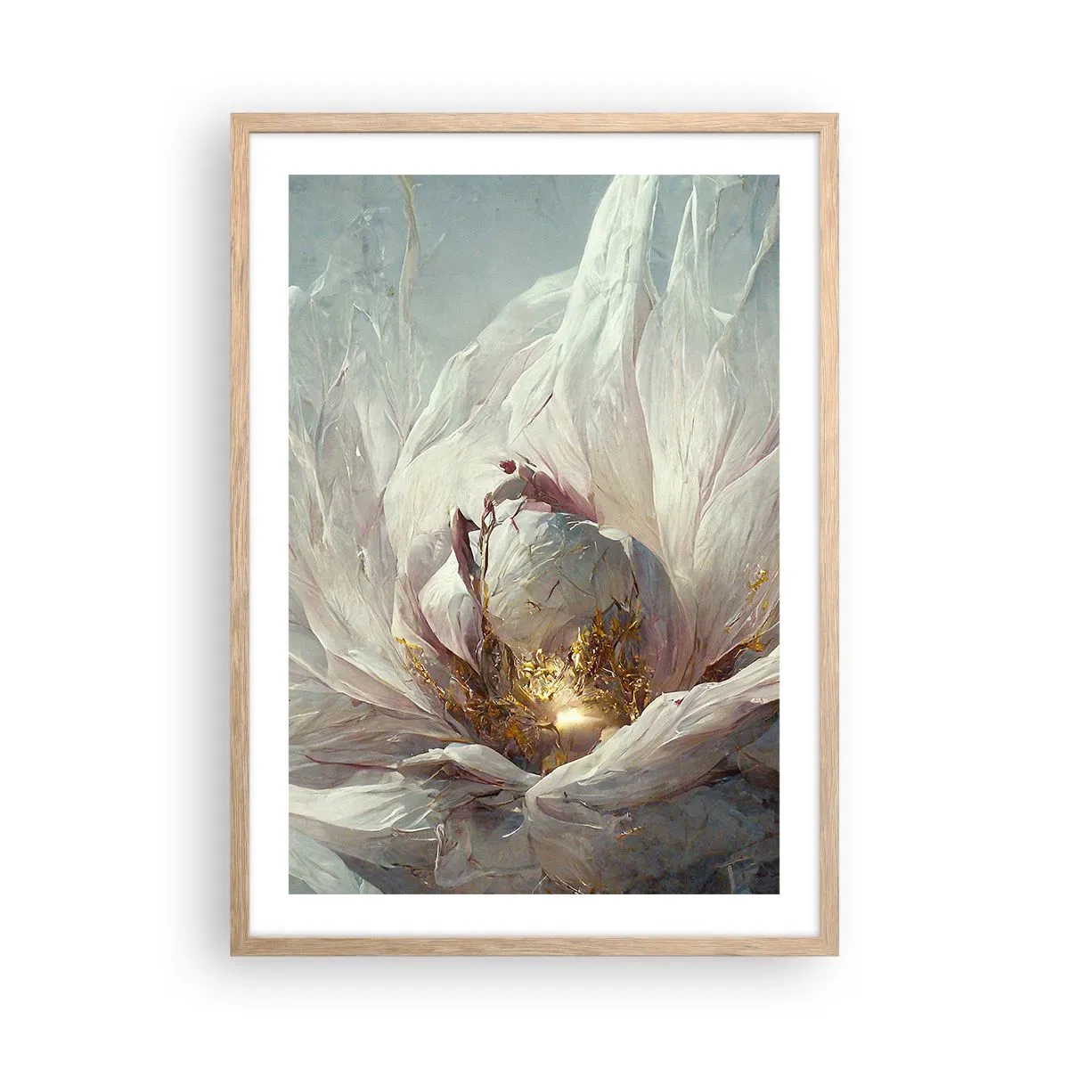 Poszter világos tölgy keretben - Száz év alatt egyszer virágzik - 50x70 cm