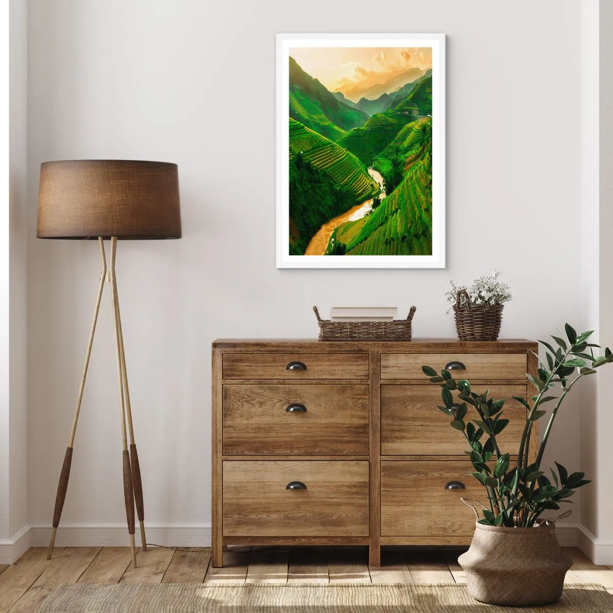 Poszter fekete keretben - Vietnámi völgy - 61x91 cm
