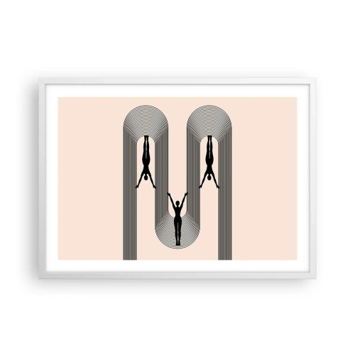Poszter fekete keretben - Fejjel lefelé - 70x50 cm