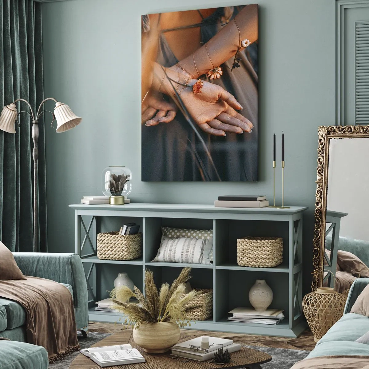 Vászonkép - Kapcsolatban a természettel - 55x100 cm