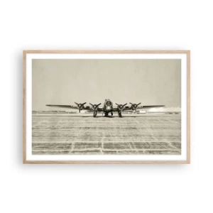 Poszter világos tölgy keretben - Mint mindig készen - 91x61 cm