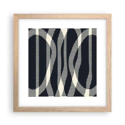 Poszter világos tölgy keretben - Sötétség megtörése kísérlete - 30x30 cm