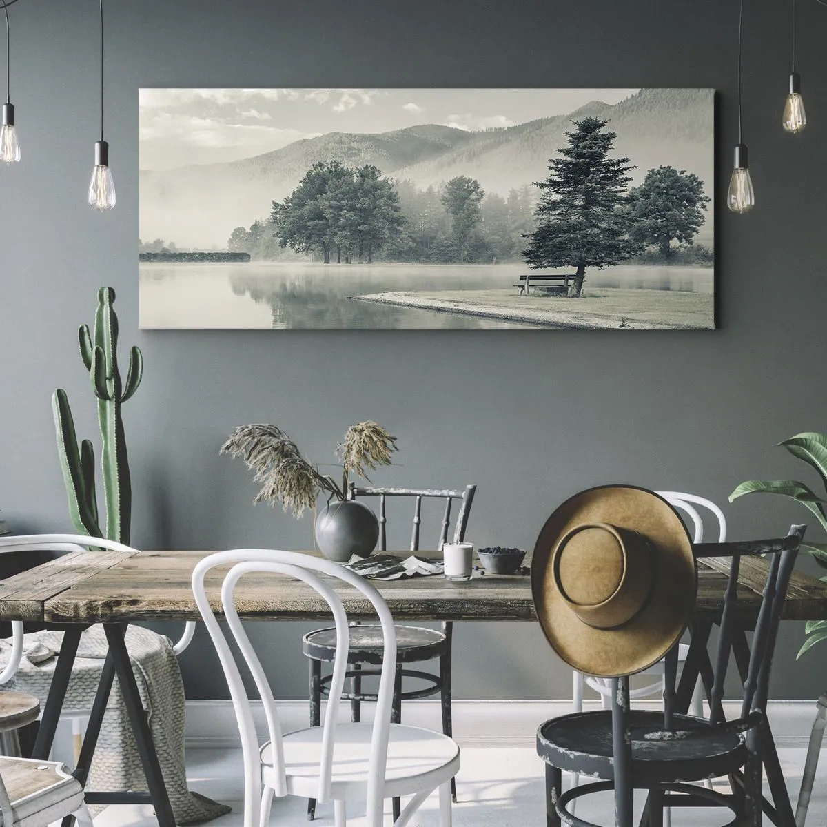 Vászonkép - A tó még alszik - 120x50 cm