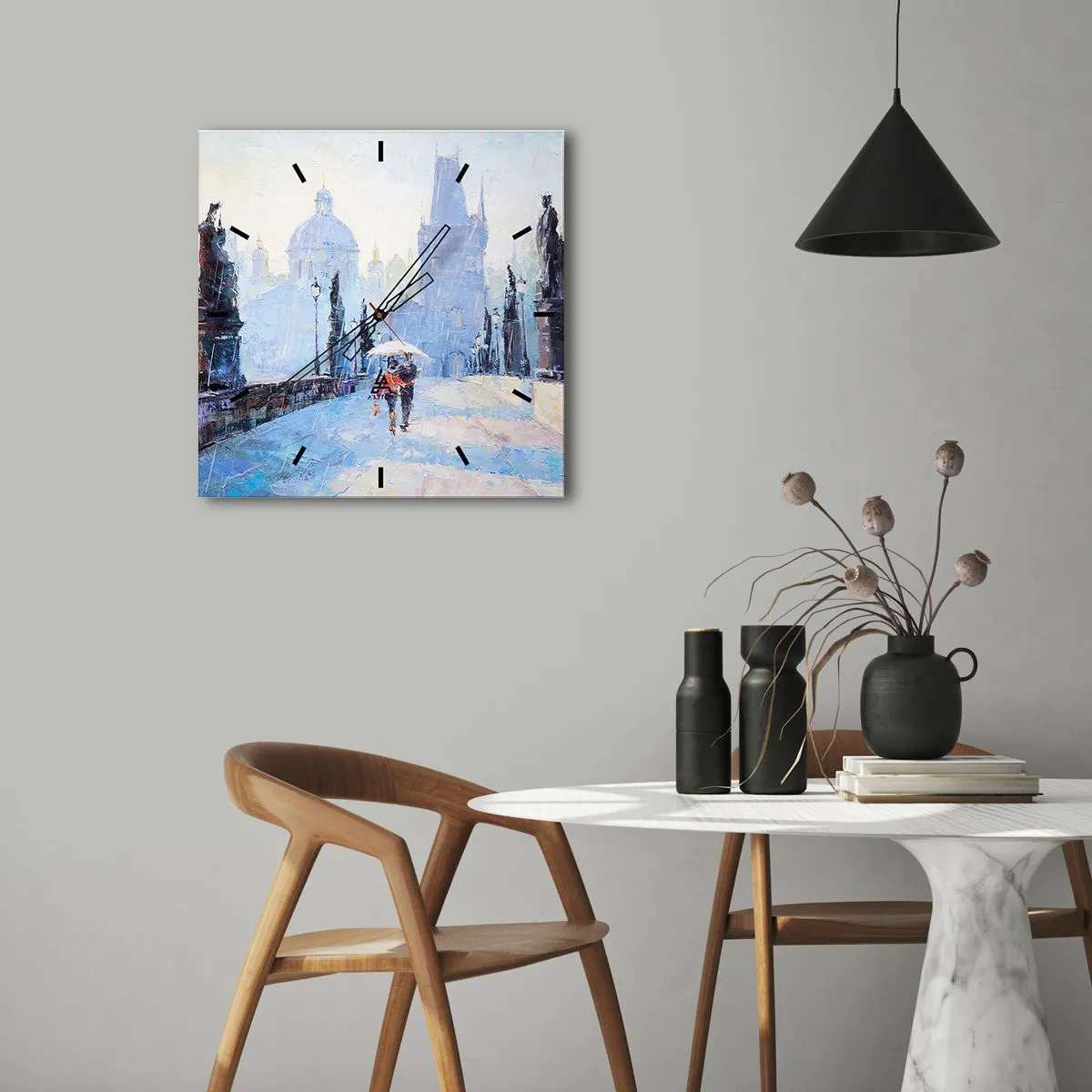 Falióra, Óra - Az eső biztosan elvarázsolt minket - 40x40 cm