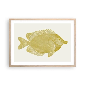 Poszter világos tölgy keretben - Csak a hal - 70x50 cm