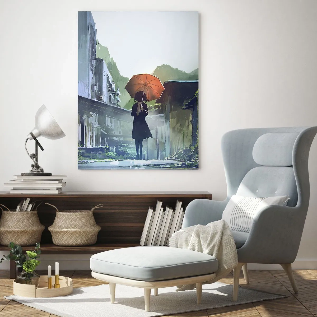 Üveg kép - Éltető eső - 70x100 cm