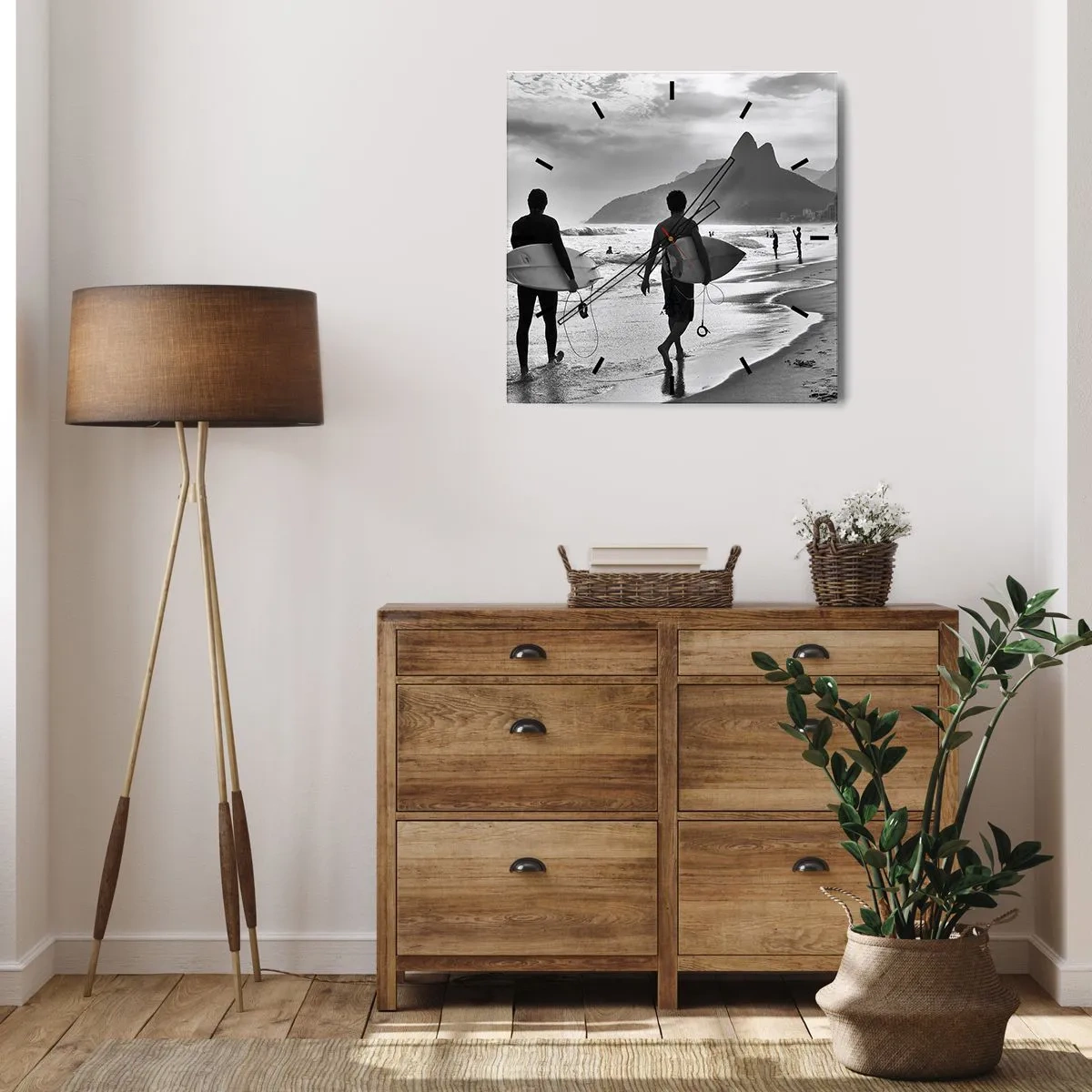 Falióra, Óra - Egyhullámú szamba - 40x40 cm