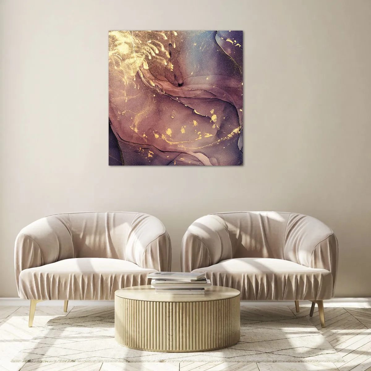 Üveg kép - Anyag és lélek - 70x70 cm