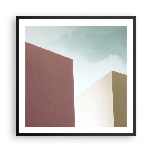 Poszter fehér keretben - Egy napsütéses nyár geometriája - 60x60 cm