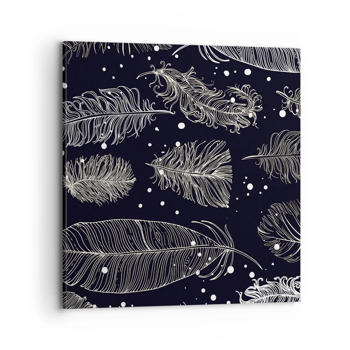 Vászonkép - Tollas csipke - 70x70 cm