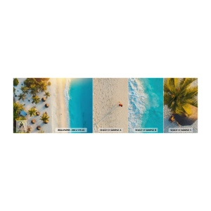 Fotótapéta Minta Premium Sand - Üdvözöljük a paradicsomban - Strand, pálmafák, Egzotika - 100x30 cm