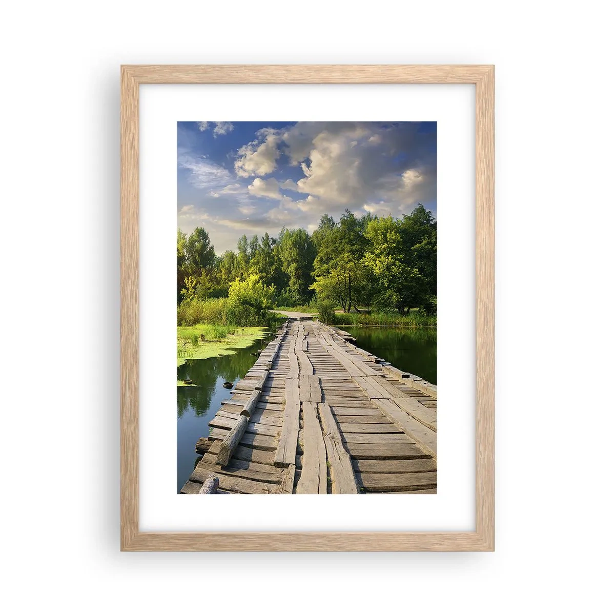 Poszter világos tölgy keretben - Nyár, mindenhol nyár - 30x40 cm