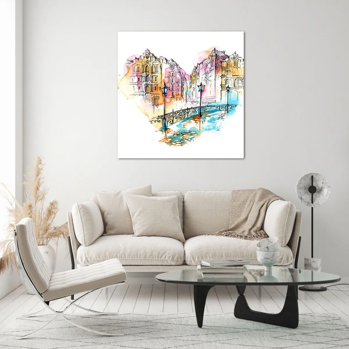 Üveg kép - A város szíve - 70x70 cm