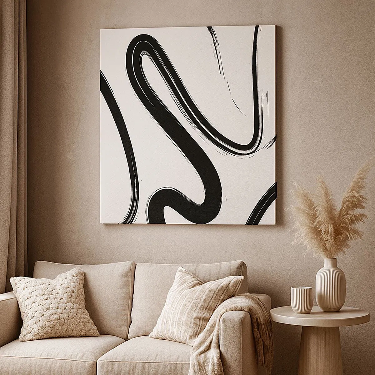 Vászonkép - Fekete-fehér rajongás - 30x30 cm