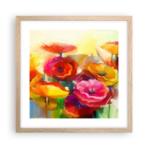 Poszter világos tölgy keretben - Nem csak piros - 40x40 cm