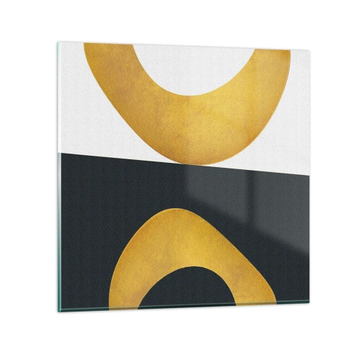 Üveg kép - Először is: arany - 70x70 cm