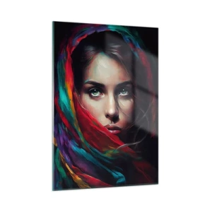 Üveg kép - Zöld szemű rejtély - 50x70 cm