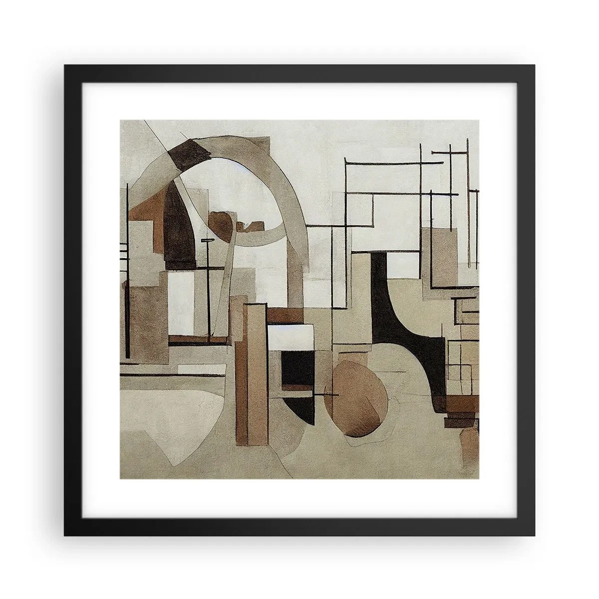 Poszter fehér keretben - Városkép 2.0 - 40x40 cm