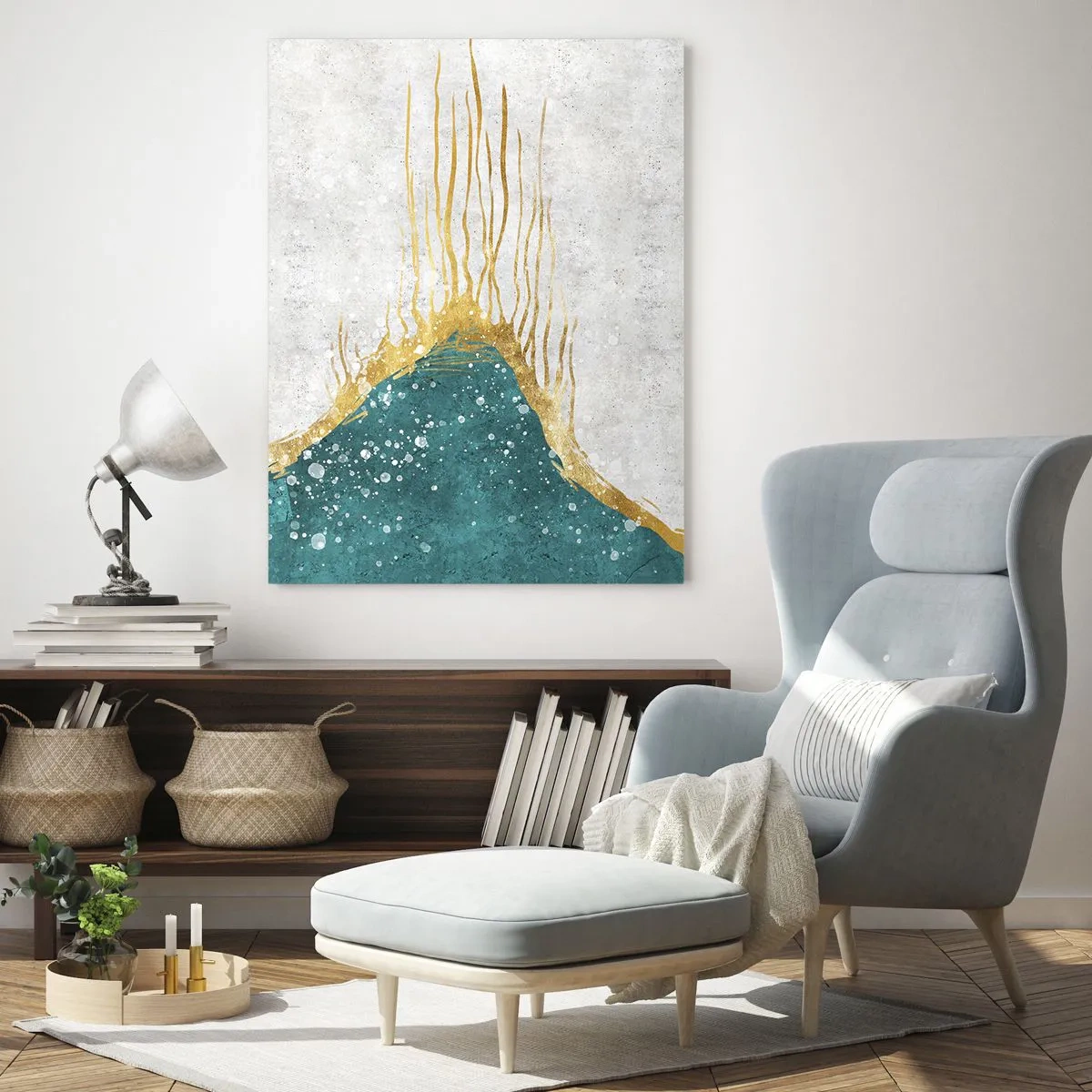 Üveg kép - Aranyló dagály - 50x70 cm