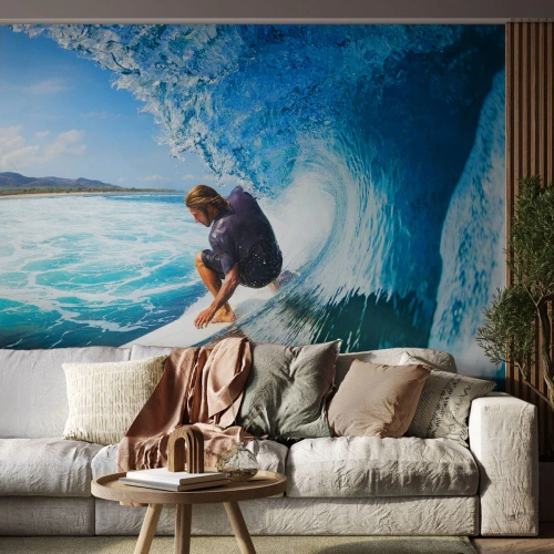 Fotótapéta Premium Sand - Tánc a hullámokkal - Sport, Szörfözés, Szörfdeszka - 250x175 cm