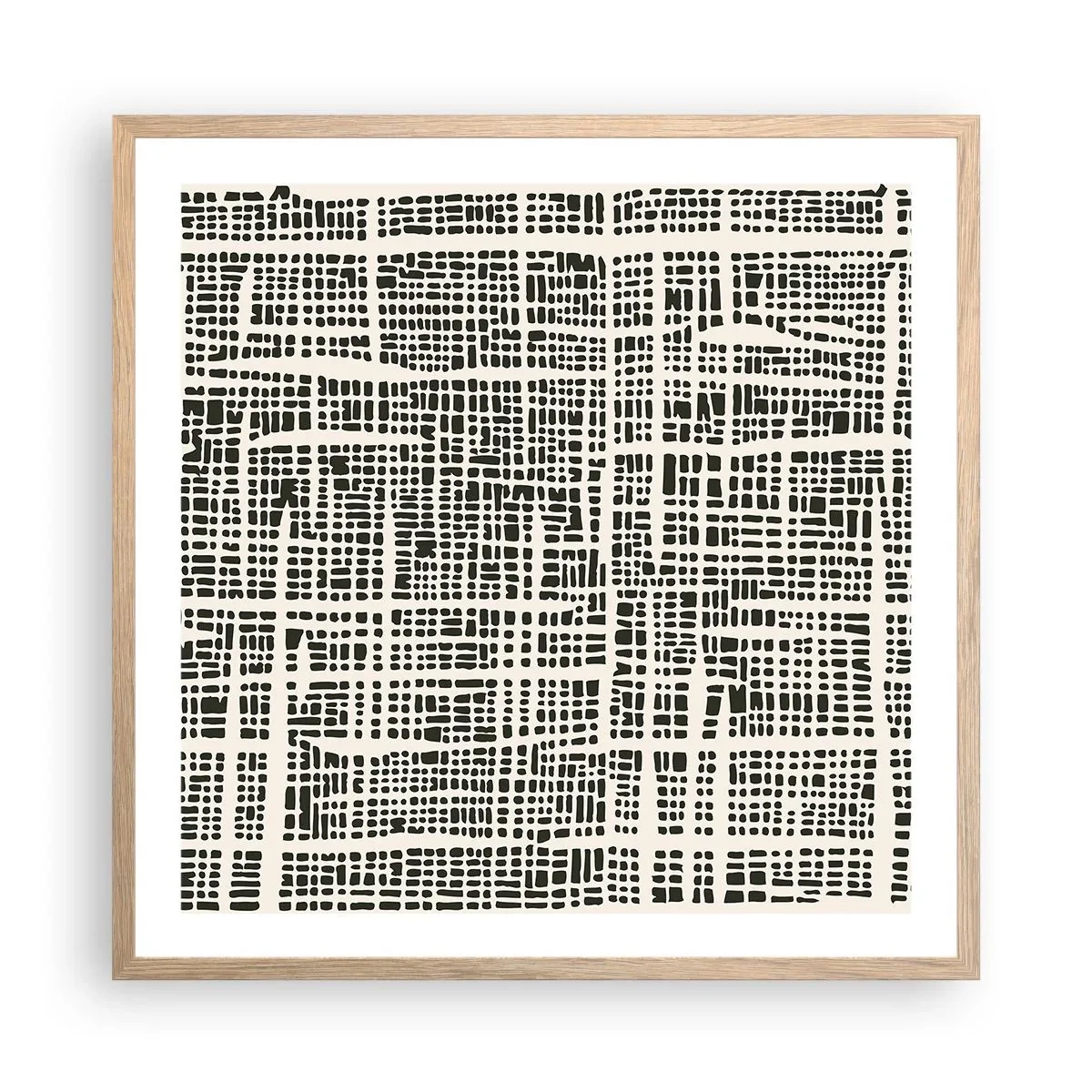 Poszter világos tölgy keretben - Szőtt kompozíció - 60x60 cm