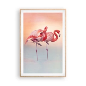 Poszter világos tölgy keretben - A lenyugvó nap színe - 61x91 cm