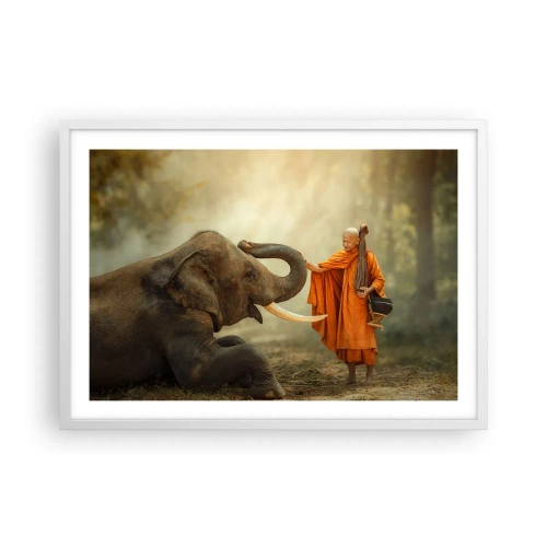 Poszter fekete keretben - Találkozás az utazáskor - 70x50 cm