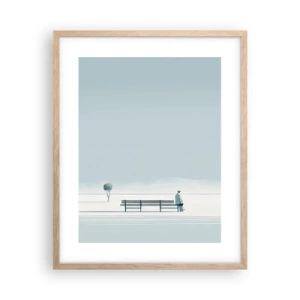 Poszter világos tölgy keretben - Igen, én várok. - 40x50 cm