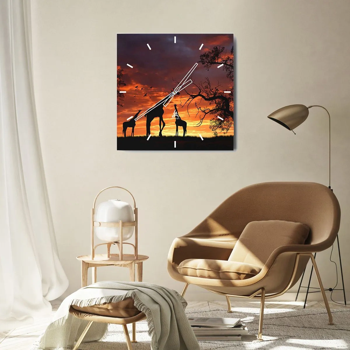 Falióra, Óra - Egy kis vacsora szeretteivel - 30x30 cm