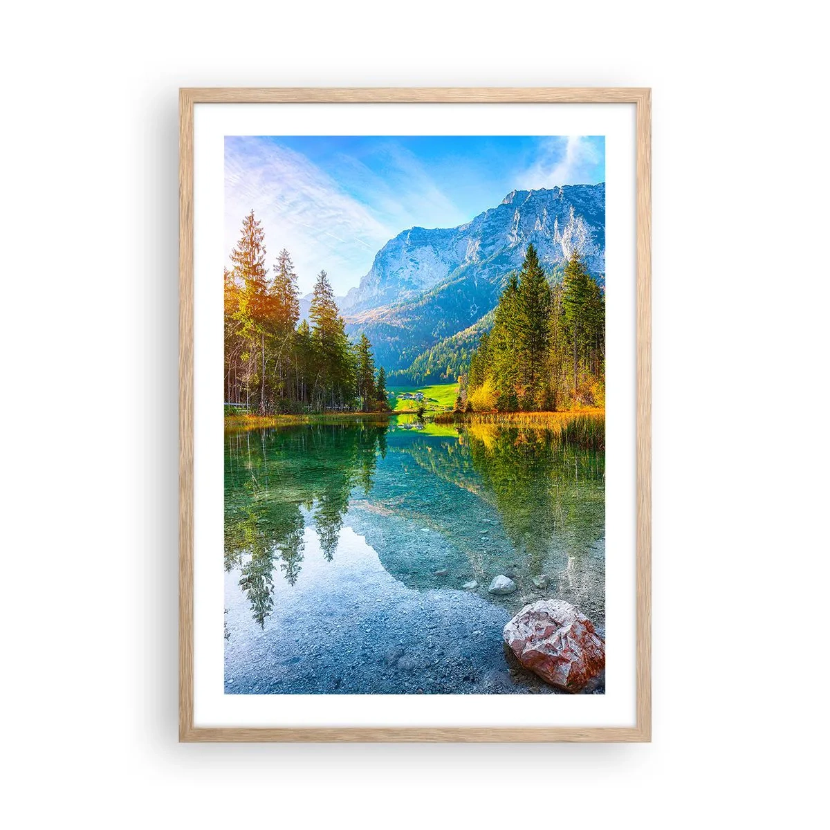 Poszter világos tölgy keretben - Az ősz enyhesége - 50x70 cm