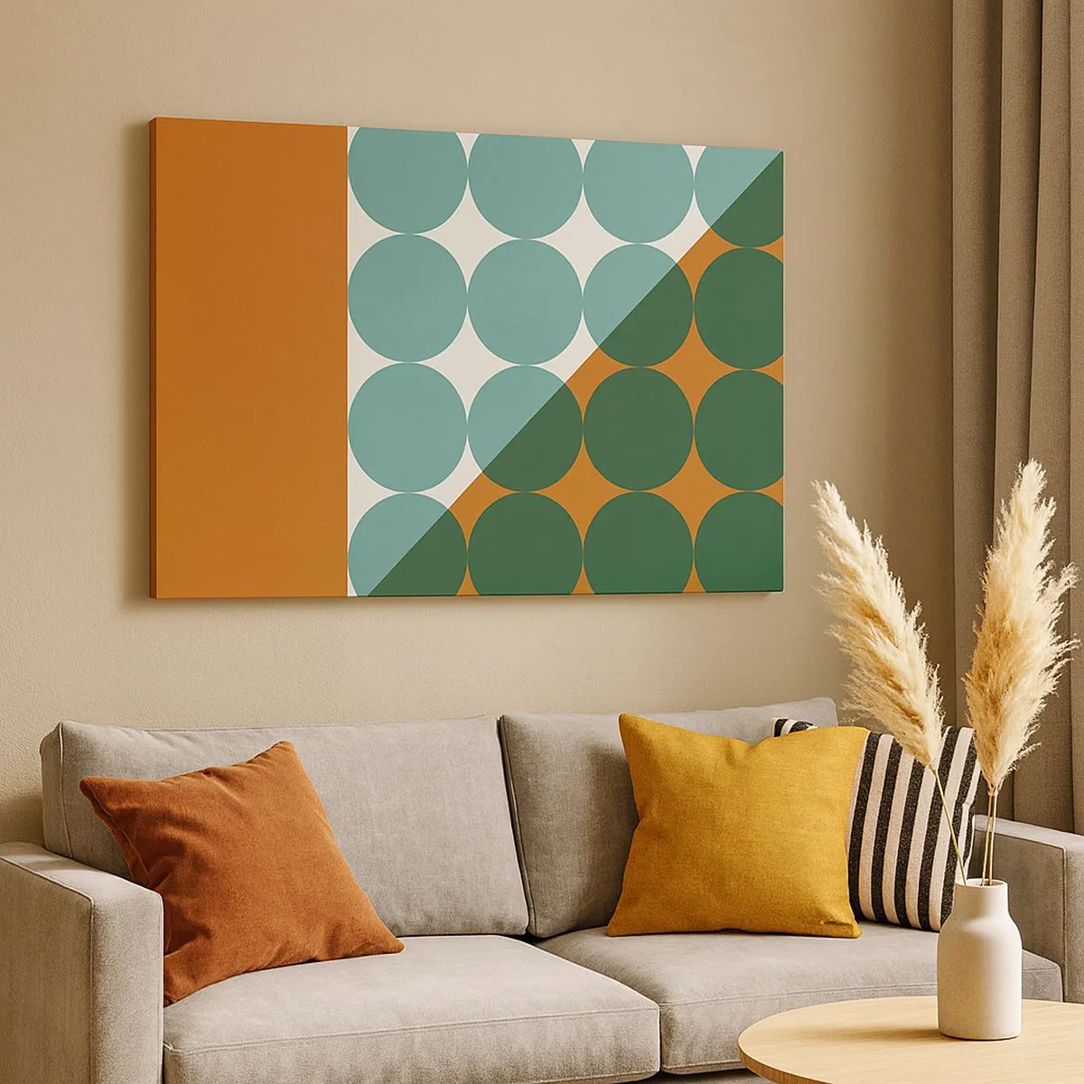 Vászonkép - Geometrikus minták kontrasztos színekben - 70x50cm - Felfelé és átlósan - Modern fali dekoráció nappalihoz és hálószobához ARTTOR