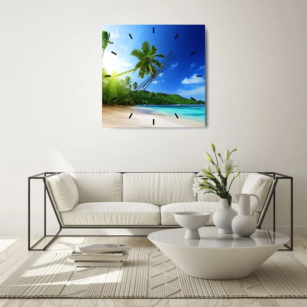 Falióra, Óra - A trópusok gyengéd érintése - 30x30 cm