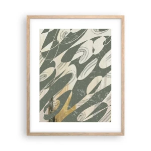 Poszter világos tölgy keretben - Ritmikus absztrakció - 40x50 cm