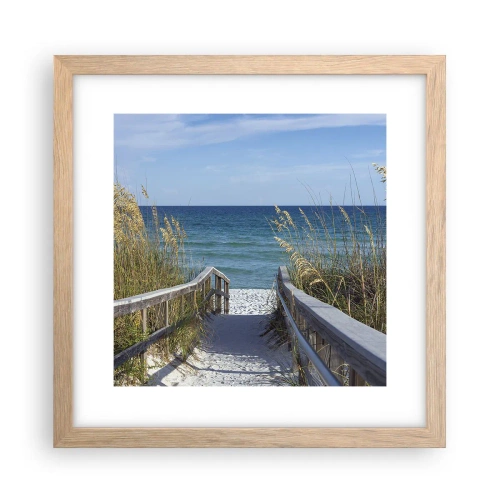 Poszter világos tölgy keretben - Napsütésben, szélben - 30x30 cm