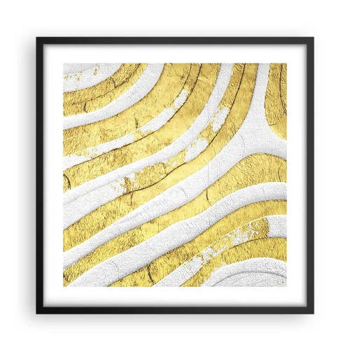 Poszter fehér keretben - Kompozíció fehér és arany színben - 50x50 cm