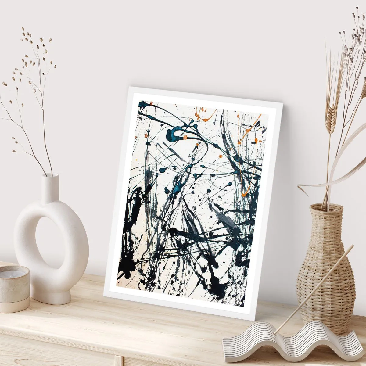 Poszter fekete keretben - Expresszionista absztrakció - 50x70 cm