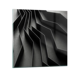 Üveg kép - Térbeli rend - 30x30 cm