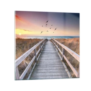 Üveg kép - Repülési tér - 60x60 cm