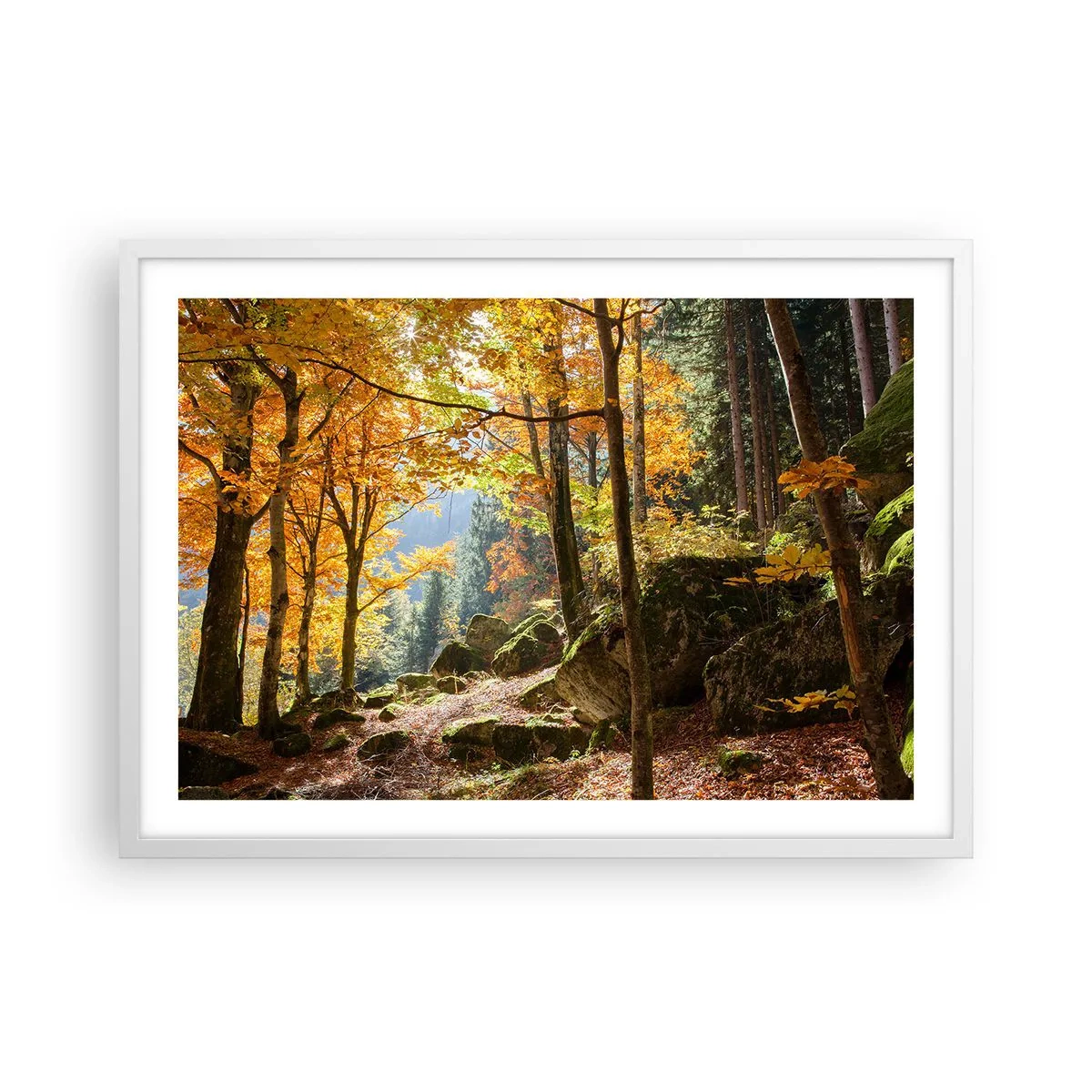 Poszter fekete keretben - Itt az ideje a pihenésnek - 70x50 cm