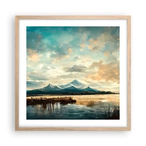 Poszter világos tölgy keretben - Az ég védelme alatt - 50x50 cm