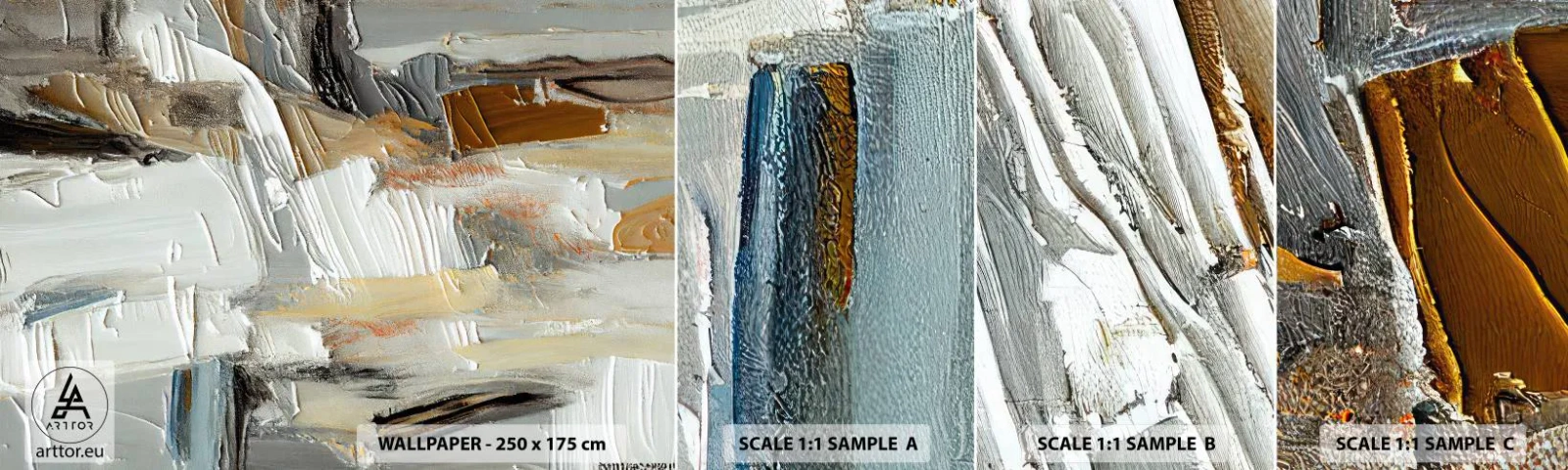 Fotótapéta Minta Standard Eco - Színes rétegződés - Darab, Festék, Festmény - 100x30 cm