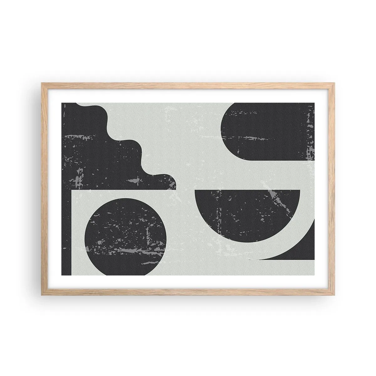 Poszter világos tölgy keretben - Kompozíció fent és lent - 70x50 cm