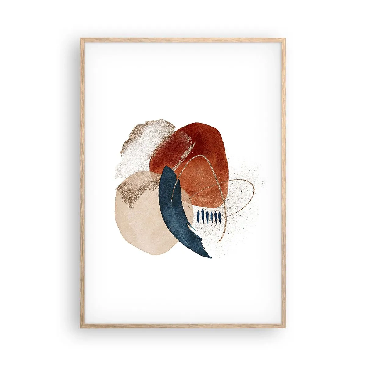 Poszter világos tölgy keretben - Ovális kompozíció - 70x100 cm