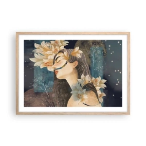 Poszter világos tölgy keretben - Mese egy liliomos hercegnőről - 70x50 cm