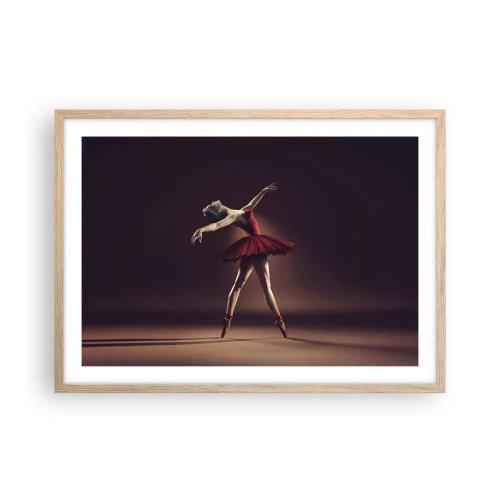 Poszter világos tölgy keretben - Egy prima balerina - 70x50 cm