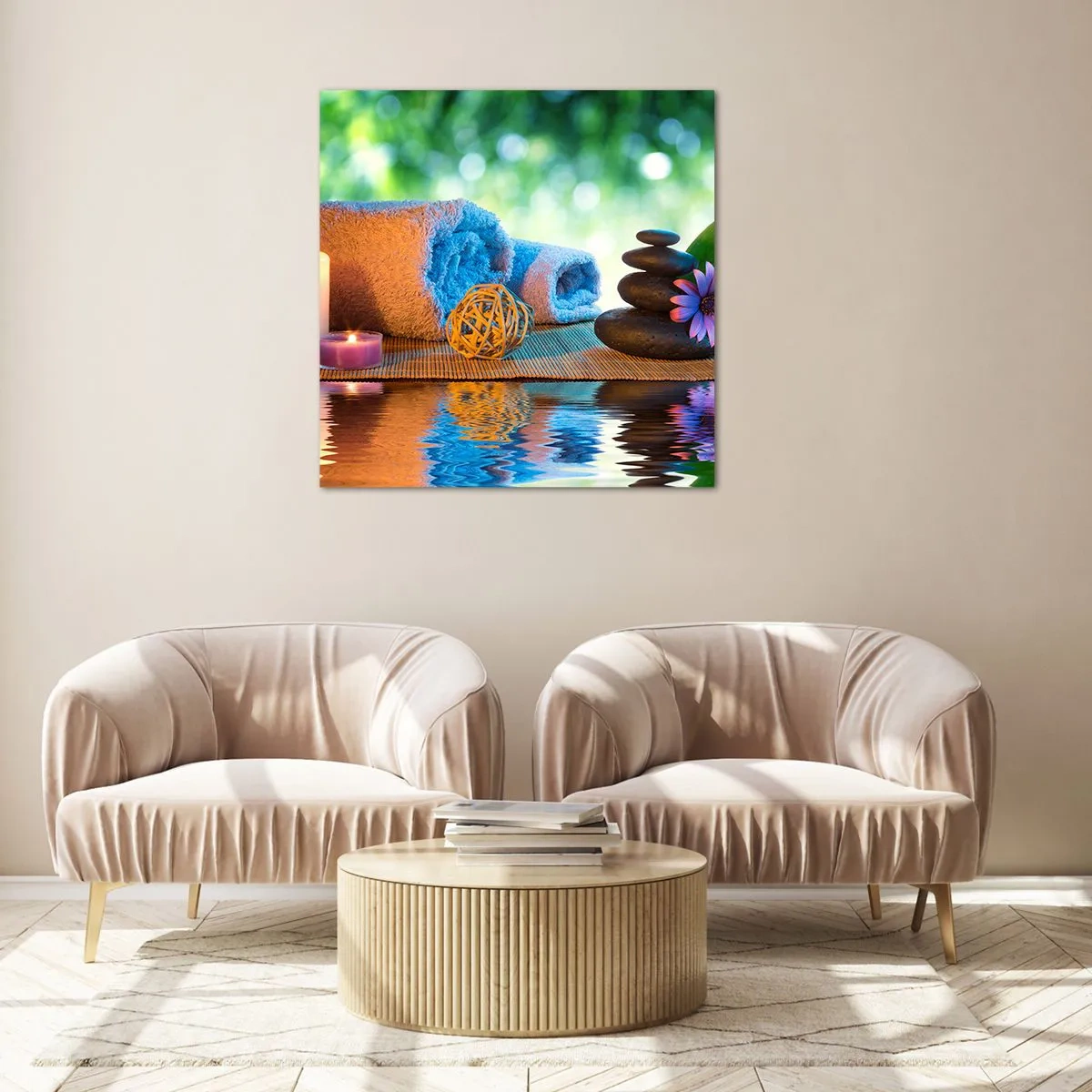 Üveg kép - Idő a testnek - 70x70 cm