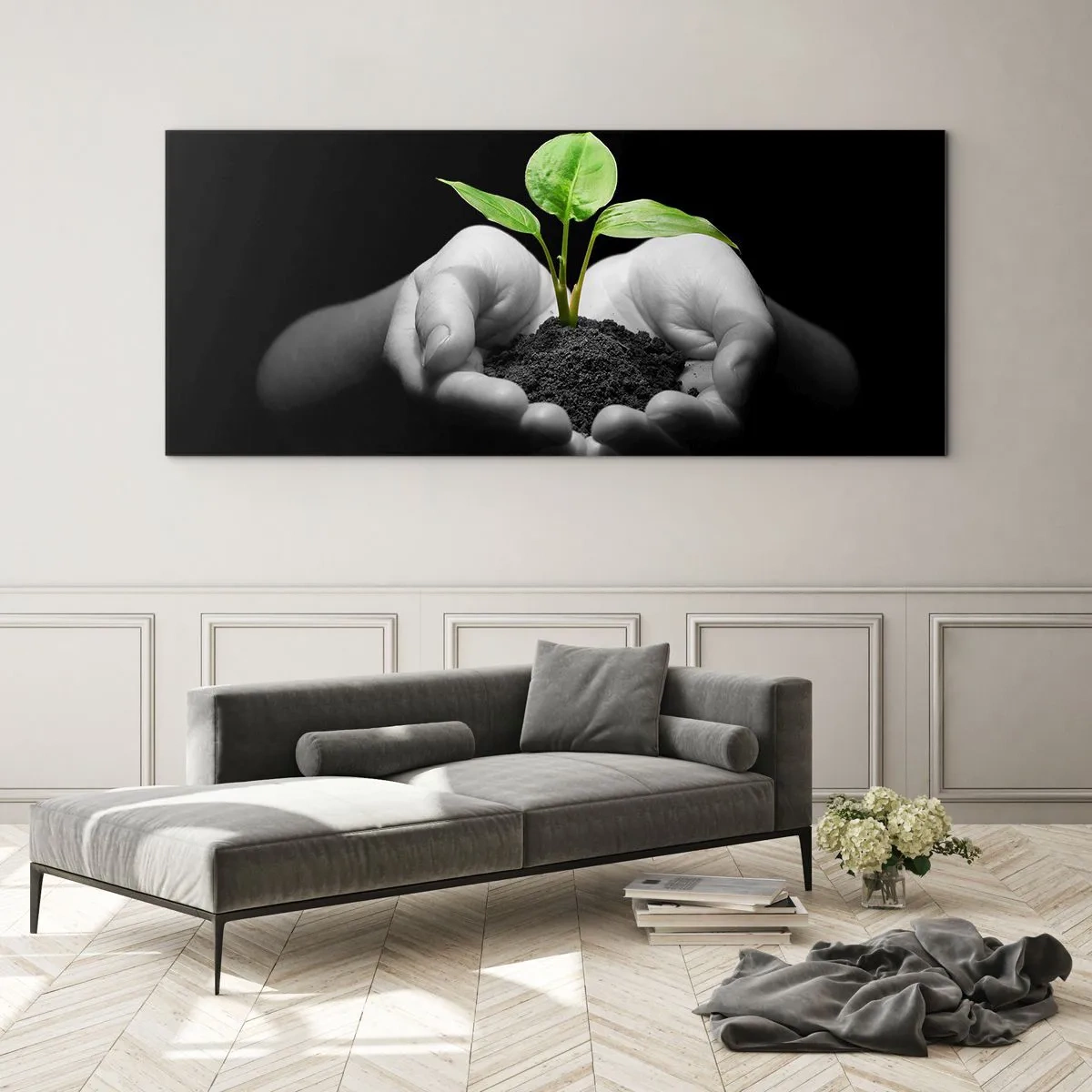 Üveg kép - Szeretem a természetet, védem azt - 100x40 cm