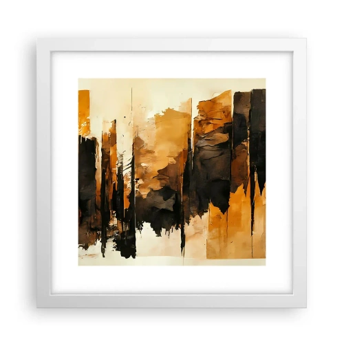 Poszter fekete keretben - A fekete és az arany harmóniája - 30x30 cm