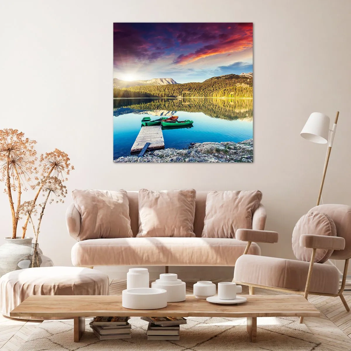 Vászonkép - A tükörsima víz felett - 70x70 cm